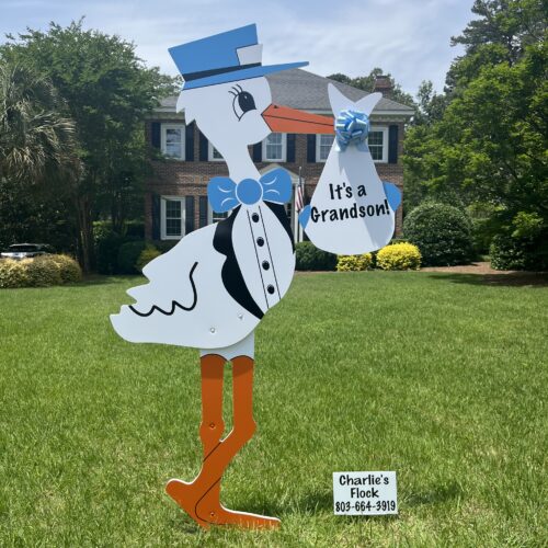Generic Grandparent Stork Yard Sign Rental (Pink/Blue) - 7 day rental