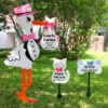 Pink Stork Sign with Cat and Dog Bone Pet Signs, Birth Announcement Yard Stork Sign in Coumbia, SC Lexington, West Columbia and More