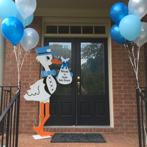 Baby Shower Blue Stork, Birth Announcement Yard Stork Sign in Coumbia, SC Lexington, West Columbia and More