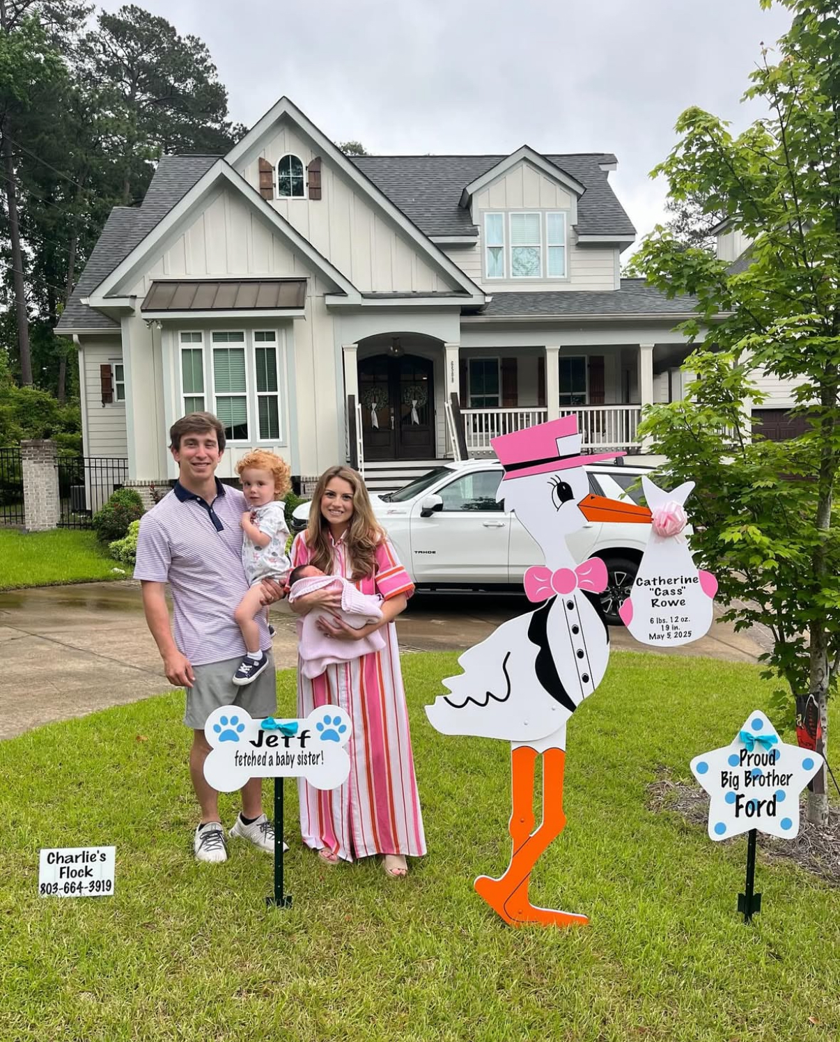Stork Sign Rentals for Spring Baby Boom in Columbia, SC